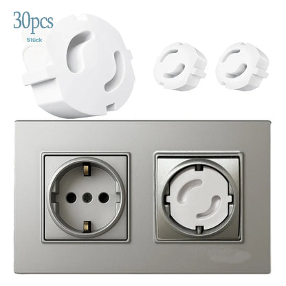 Baby Safe Outlet Cover, Abs Material Without Holes, Non Rotatable, No Need For Film, Suitable For European Schuko Socket Plugs