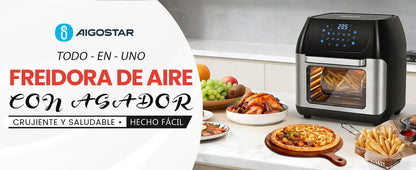 12L Air Fryer, Multifunction Air Oven, 6 Accessories, Dishwasher Safe, Led Touch Screen, Bpa Free, 1500W