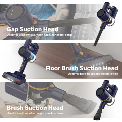 N7 PRO cordless vacuum cleaner-55 kPa powerful, 2 Modes, removable battery, for animal hair, Carpet, hard floors