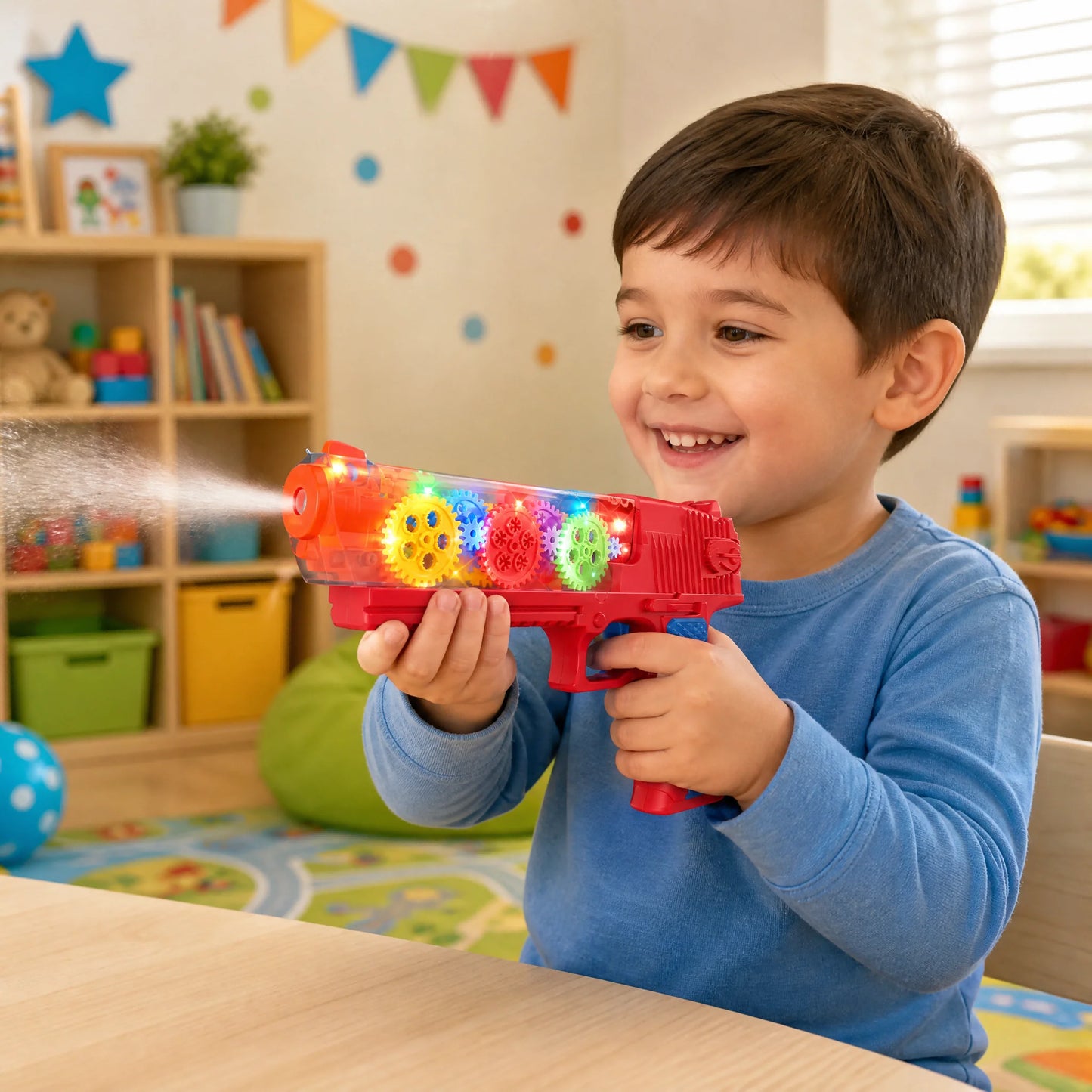 Toy Gun with Mist Spray and Action Sound - Save by Buying More, High-Speed Electric Launcher for Kids and Outdoor Use
