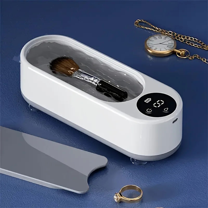 Ultrasonic Cleaner,Portable Sonic Cleaning Machine with Digital Timer,Household Cleaner for Eyeglasses,Jewelry,Rings,Dentures,Watches