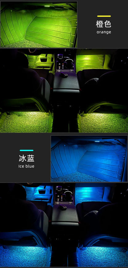 For Audi A1 8X A3 8V 8Y A4 B8 B9 A5 8T A6 C6 C7 C8 A7 A8 D3 D4 D5 Q2 Q3 8U F3 Q5 8R FY Q7 4L 4M RGB Footwell Lights HD Seat Lamp