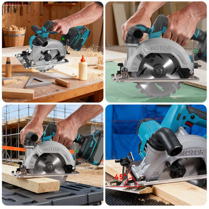 150MM 6 Inch Brushless Circular Saw Compact Electric Saw Wood Metal Ceramic Tiles Cutter Power Tool For Makita Battery
