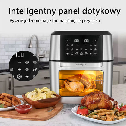 13L Air Fryer Kitchen Machine Oilless Cooker with LED Touch Control,Visible Window,Smart Hot Fryers Machine,Family Oven Size