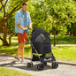 2 in 1 Pet Stroller Detachable Dog Carrier Cart Dog Buggy Small Pet Pushchair, 2-in-1 Hundewagen und Transportkorb klappbar mit abnehmbarem Haustiertasche, Detachable Travel Carrier Bag Full Breathable Mesh Windows Large Bott
