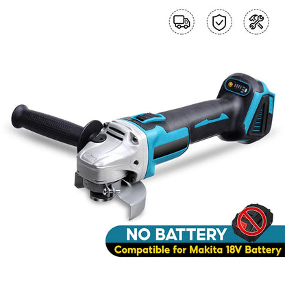125MM Brushless Cordless Electric Angle Grinder 4 Speed Grinding Polishing Machine Woodworking Power Tool For Makita 18V Battery