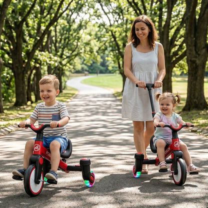 3-IN-1 Drift Trike Toddler Tricycle For 1.5-5 Years Old 360° Spin Light Up Wheels Adjustable Seat 3 Ride Modes Strong Frame Easy Assembly Toddler Bike For Boys And Girls