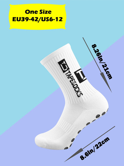 6 Pairs of football socks sports socks men's mid-calf socks silicone non-slip dot socks basketball yoga socks