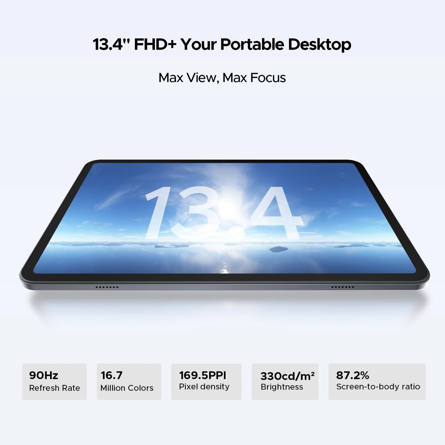DOOGEE Tab G6 Max Tablet Android 16 32GB+256GGB 13.4'' 90Hz Display 11000mAh Battery 7.7mm Ultra-thin UNISOC T7280 Widevine L1