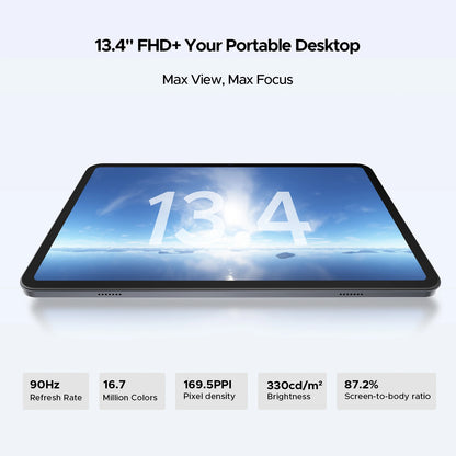 DOOGEE Tab G6 Max Tablet Android 16 32GB+256GGB 13.4'' 90Hz Display 11000mAh Battery 7.7mm Ultra-thin UNISOC T7280 Widevine L1
