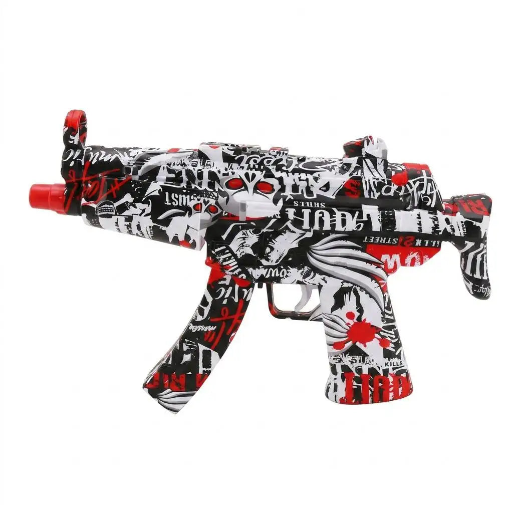 Electric Toy Launcher with Graffiti Design - Action Gun with Light and Sound Effects for Kids, Model Yf-1718, Adventure Gift