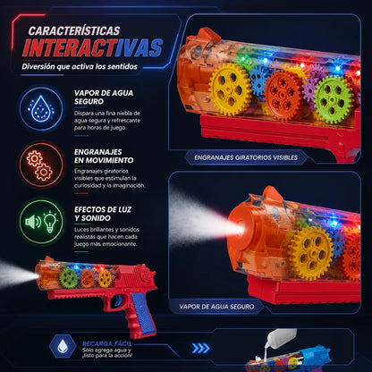 Toy Gun with Mist Spray and Action Sound - Save by Buying More, High-Speed Electric Launcher for Kids and Outdoor Use