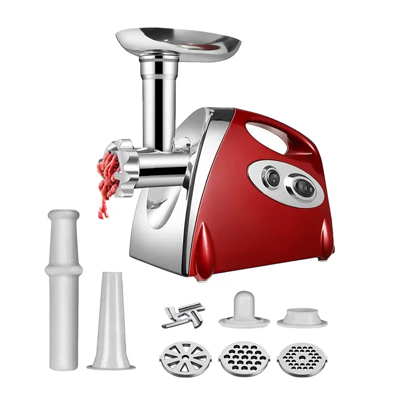 2800W Electric Meat Grinder Stainless Steel Multifunction Vegetable Sausage Processor Slicer Chopper Mincer Baby Food Processor