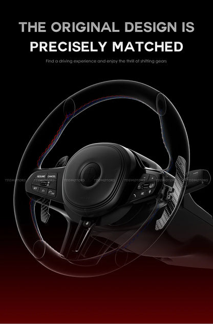 TDD Carbon Fiber Steering Wheel Magnetic Paddle Shifter for Volkswagen Golf 8 MK8 CC GTI R Car Modified Interior