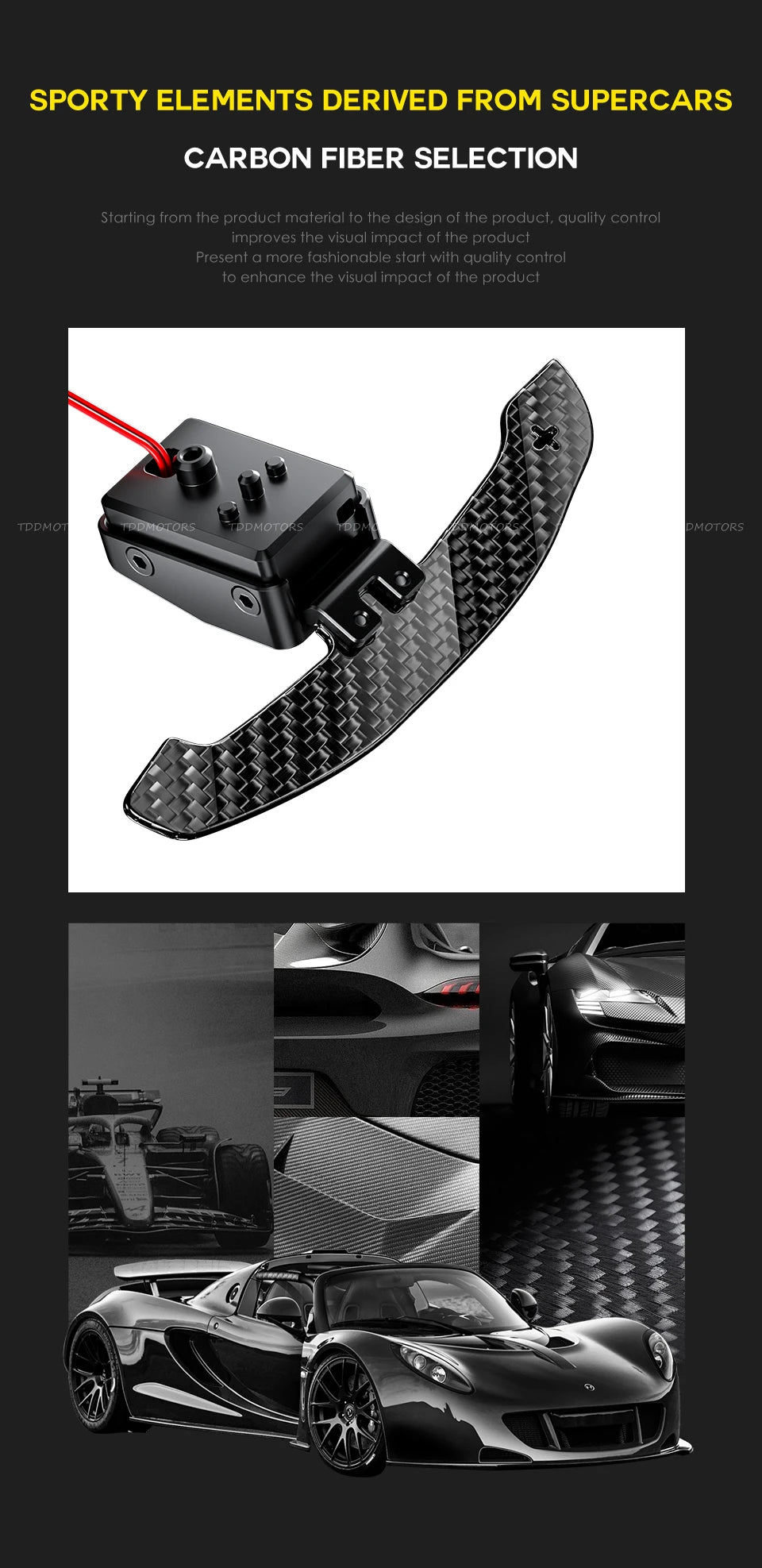 TDD Carbon Fiber Steering Wheel Magnetic Paddle Shifter for Volkswagen Golf 8 MK8 CC GTI R Car Modified Interior