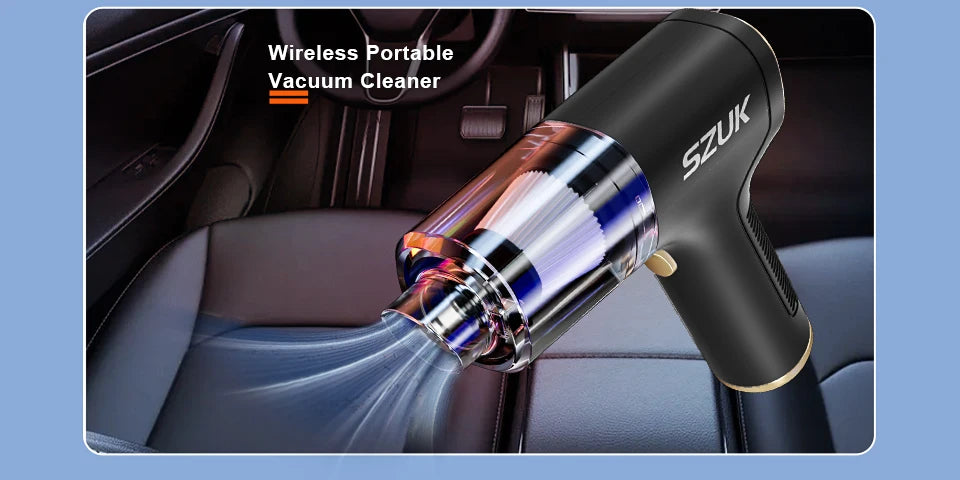 SZUK New Mini Car Vacuum Cleaner Powerful 17000PA Cleaning Machine Strong Suction Handheld Portable Wireless Vacuum Cleaner Car