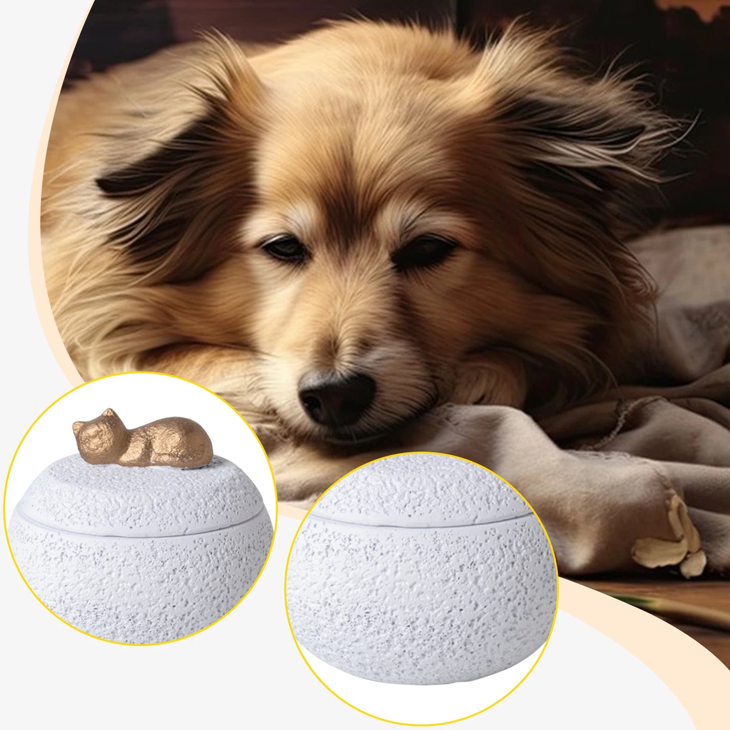 Pet Urn Cremation Memorial Urn Pets Supplies Keeping Precious Memories Urn Box for Burial Final Comforting Resting Place Funeral
