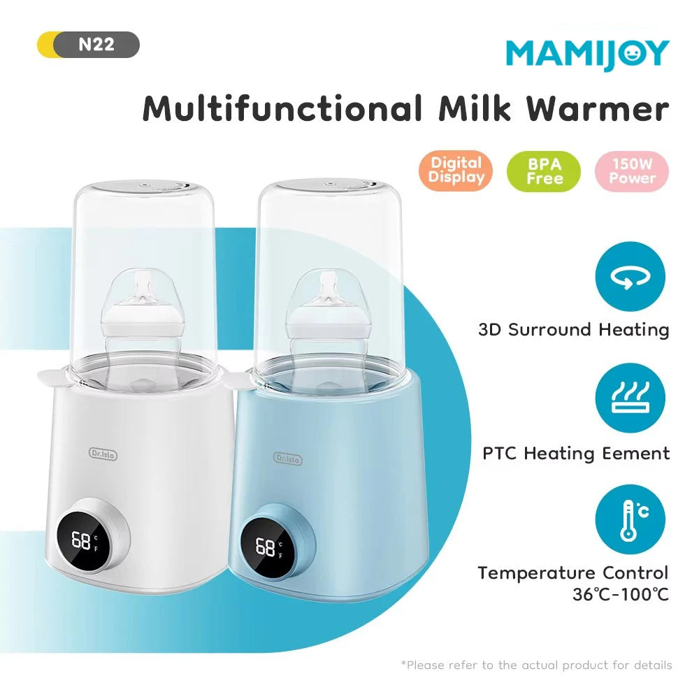 MAMIJOY Baby Bottle Warmer Multi Function 36-100° Adjustable Food Heater Milk Warmer Steriliser ACcurate Temperature Control N22