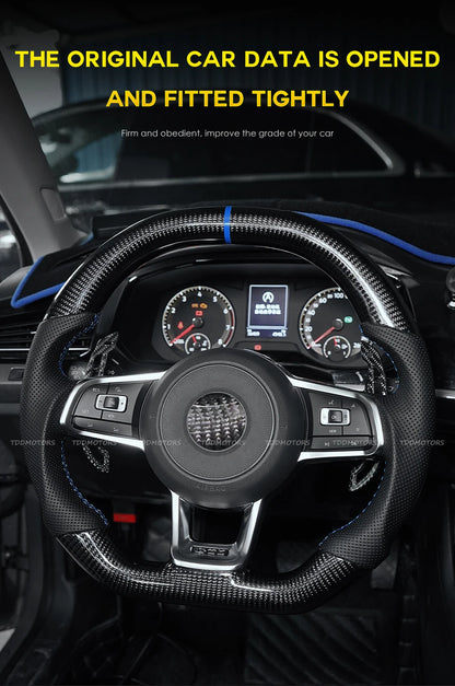 TDD Carbon Fiber Magnetic Paddle Shifters for Volkswagen GTI Golf 7 Golf R MK7/7.5 VW Scirocco Arteon Shift Paddle Extensions
