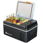 Foursun 21L/25L/35L/45L/55L Portable Compressor Car Fridge Freezer with Bluetooth App Control, for Camping, Travel, Home, DC 12V/24V & AC 100-240V