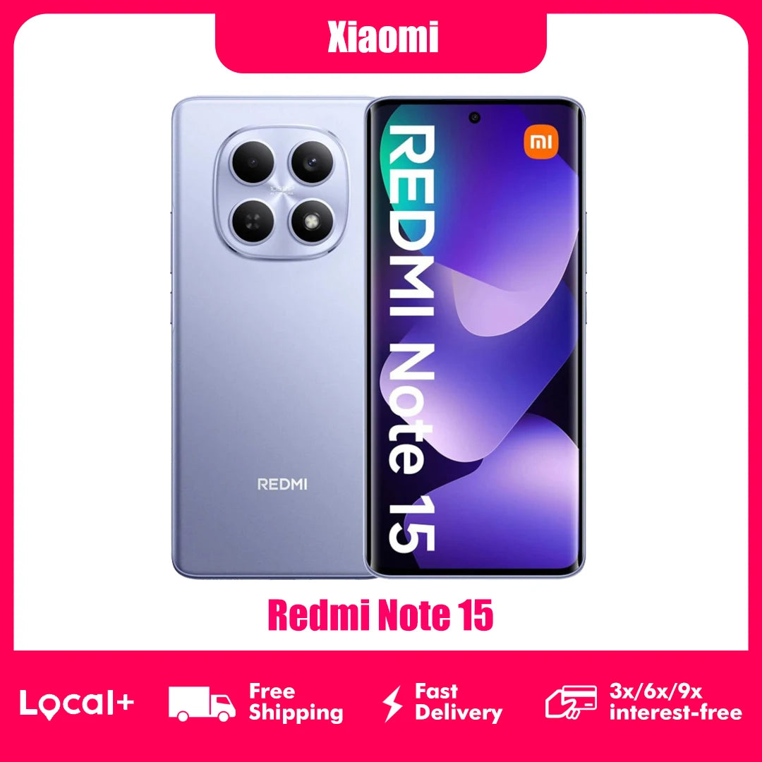 Xiaomi Redmi Note 15 4g 6Gb 128Gb 8Gb 256Gb 6.77" Amoled Display 108Mp Camera 6000Mah Battery