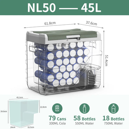 Alpicool NL 25L 35L 45L Car Refrigerator 12V Compressor Fridge Freezer 12/24V DC 100-240V AC Portable Cooler for Camping Travel