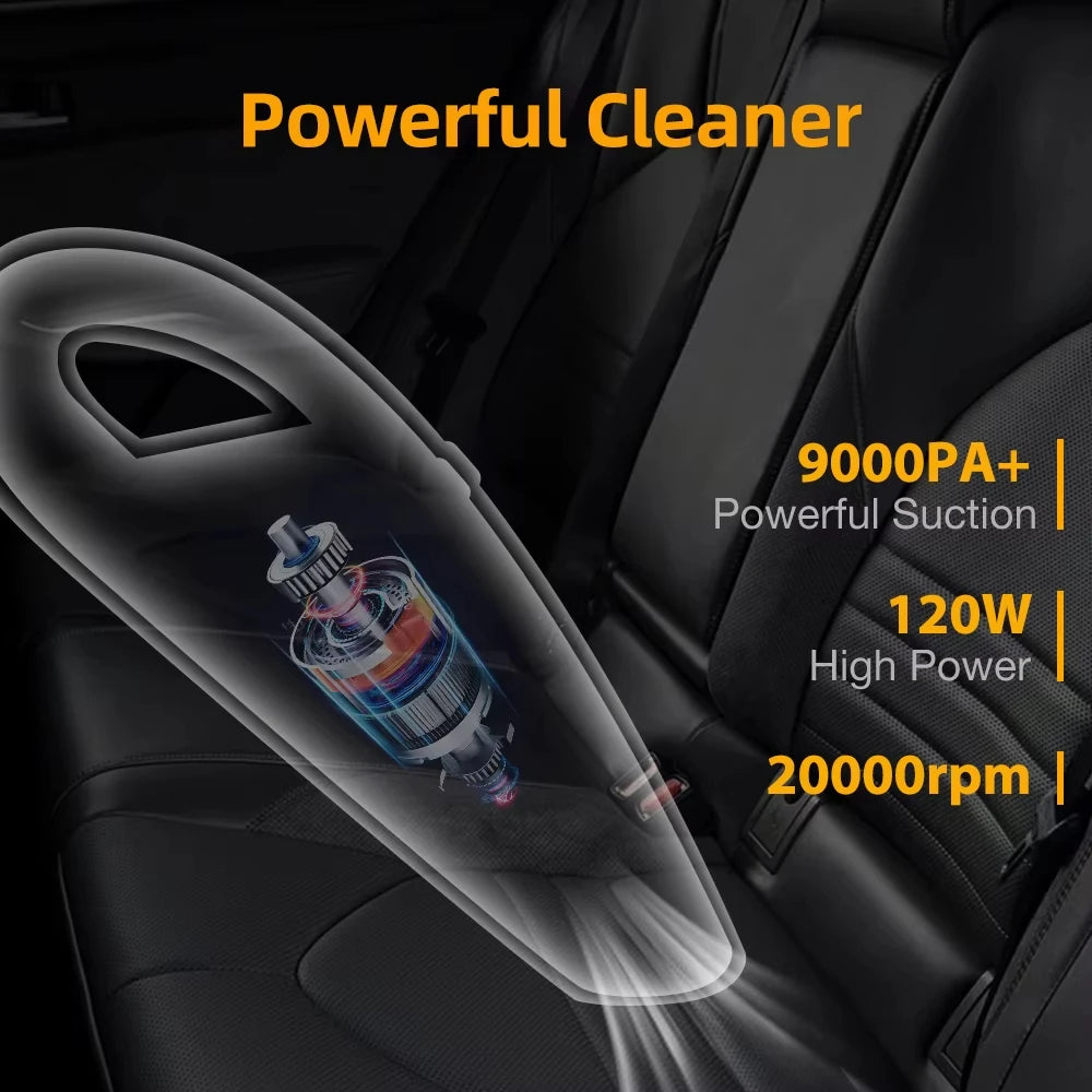 TUERBB VC01 Lightweight & Portable Vacuum Cleaner, Strong Power, USB-C Rechargeable for Car Cleaning Home Pet Hair
