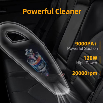 TUERBB VC01 Lightweight & Portable Vacuum Cleaner, Strong Power, USB-C Rechargeable for Car Cleaning Home Pet Hair