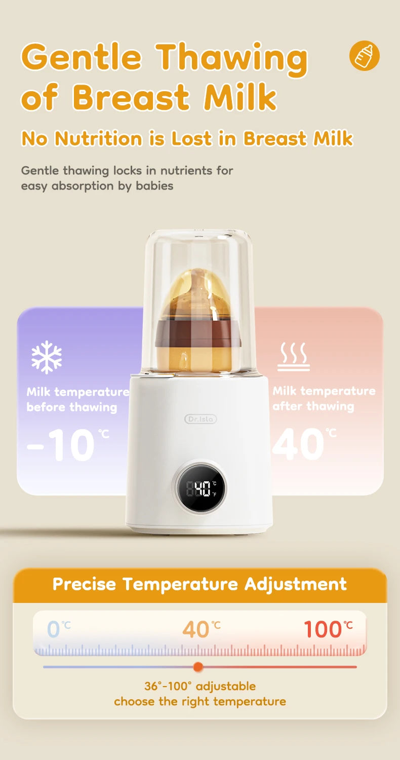 MAMIJOY Multi Function Baby Bottle Warmer 36-100° Adjustable Food Heater Milk Warmer Steriliser ACcurate Temperature Control N22