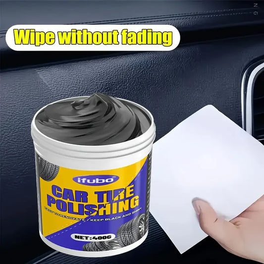 Car Plastic Repair Wax - All-in-One Scratch Remover, Tire Shine Cleaner and Interior Detailing Protectant for Car Trim, Rims