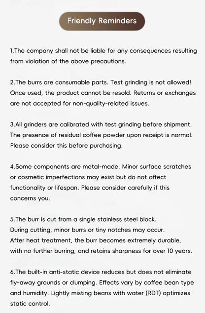 STARSEEKER E55Pro Electric Coffee Grinder 55MM Titanium Cone Burr Stepless Adjustment Espresso Brew Coffee Bean Grinder Black