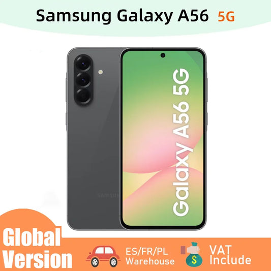 Samsung Galaxy A56 5G Smartphone 100% Original 6.7" Super AMOLED 120Hz Display Exynos 1580 5000mAh Battery 45W Fast Charging 50MP Camera 6X OS Upgrad