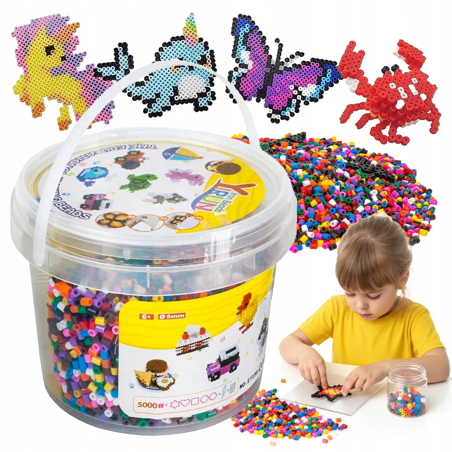 Set Colorful Beads for Ironing PRESS VIEW Patterns 5000 EL