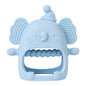 1pc Infant Silicone Teething Toy & Anti-drop Glove Set Elephant Shaped Soft Safe Nesting Toy For Early Educational