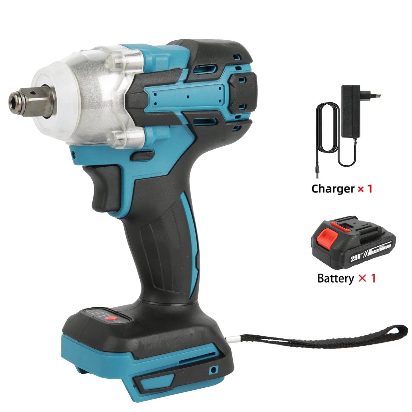 Brushless Electric Impact Wrench  260-280Nm Torque Wrench Cordless Drill Screwdriver Impact Frequency 0–3200/min Max Torque for Construction, Home Maintenance and Woodworking