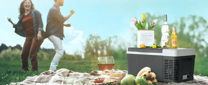 Car cooling box with compressor, 18/20/30.6/35/45/49.4L, with app, portable refrigerator 12V 24V 230V, camping refrigerator down to -20°C for cars and trucks