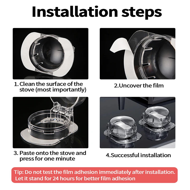 2/5 Pcs Stove Knob Covers Child Safety Plastic Kitchen Safety Guards Universal Gas Oven Lock Protectors Home Cookware Security
