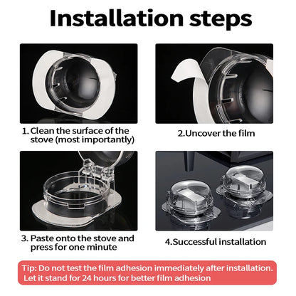 2/5 Pcs Stove Knob Covers Child Safety Plastic Kitchen Safety Guards Universal Gas Oven Lock Protectors Home Cookware Security