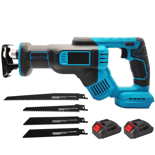 18V 300mm Cordless Electric Reciprocating Saw Stepless Variable Speed Metal Wood Cutting Tool Electric Saw For Makita 18V Batter