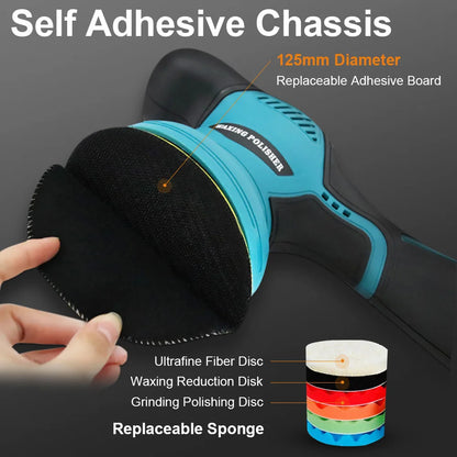 DWiusty 21V Wireless Electric Vehicle Polishing Machine Waxing Polishing Tools Automatic Waxing Machine 6-Speed Glazing Machine