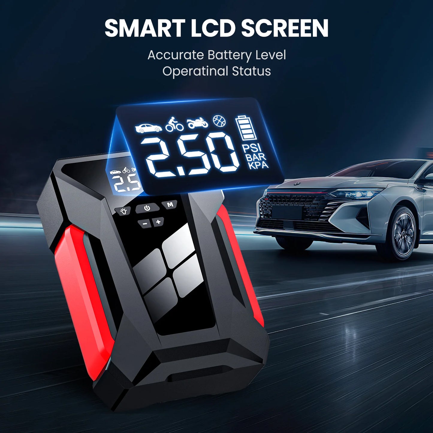 28000mAh Car Jump start Air Cup multi-functional 4in1 Air Compressor Power Bank Car Battery start start Auto type Inflator