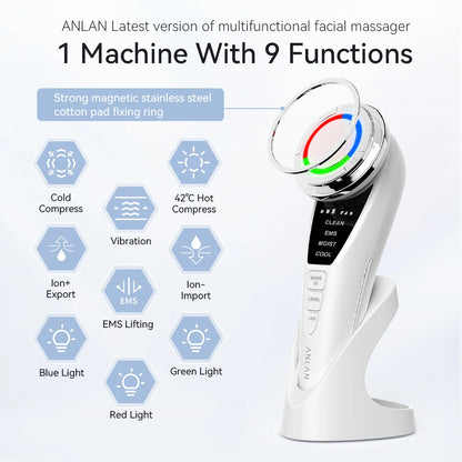 ANLAN Facial Massager Pro Microcurrent Face Lifting Skin Rejuvenation with Cold Deep Cleaning Anti-aging Skincare Beauty Device
