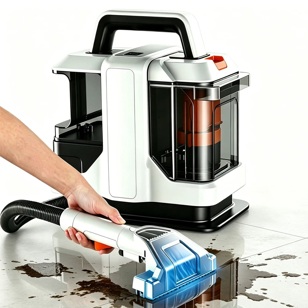 Spot Cleaner 400W-750W 9/15KPa Handheld Carpet Cleaner for Sofa Curtain Spray Suction Integrated Machine Household Clean Machine