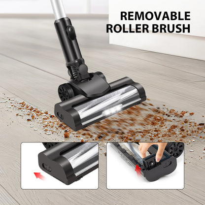 Cordless Handheld Vacuum Cleaner, Wireless Household Vac with 2 Batteries, Lightweight for Car, Home, Pet Hair – Grey