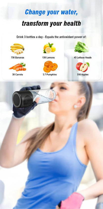 Electric Performance Hydrogen Water creator SPE PEM duel Chamber lonizer + PPB & Time Display Electric Hydrogen Water