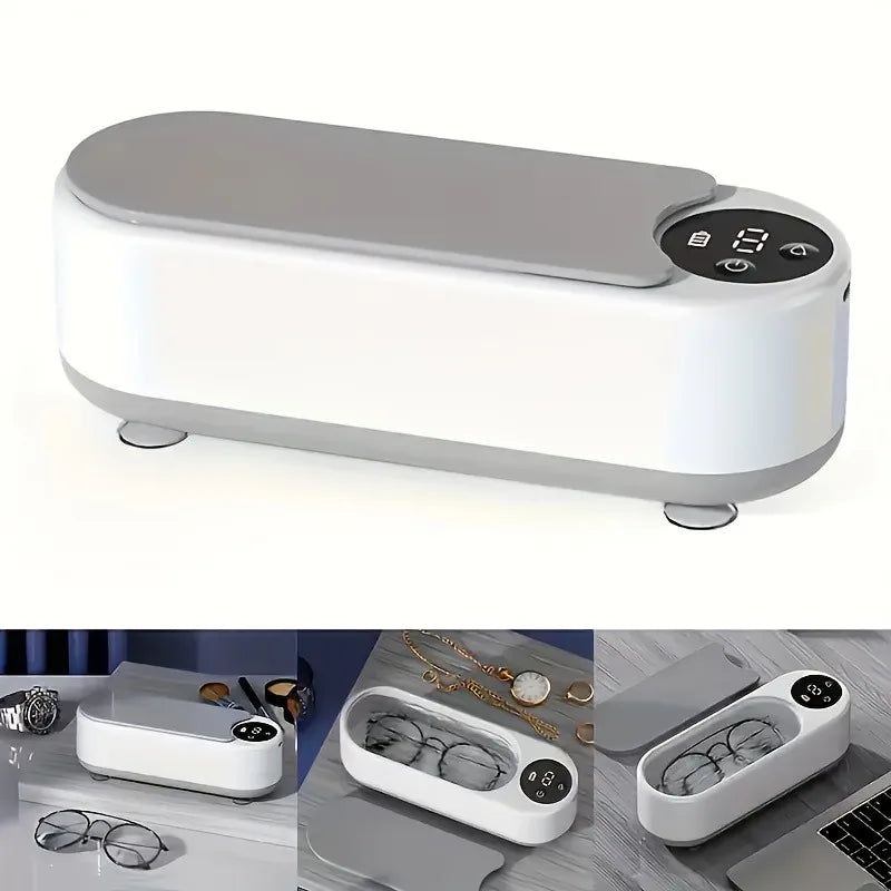 Ultrasonic Cleaner,Portable Sonic Cleaning Machine with Digital Timer,Household Cleaner for Eyeglasses,Jewelry,Rings,Dentures,Watches