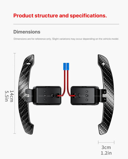 TDD Carbon Fiber Steering Wheel Magnetic Paddle Shifter for Volkswagen Golf 8 MK8 CC GTI R Car Modified Interior