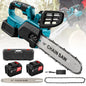 1500W 12Inch Cordless Chainsaw Brushless Lithium Battery Powered Household Woodworking Electric Efficient Handheld Cutting Power Tool with Makita 21V Battery
