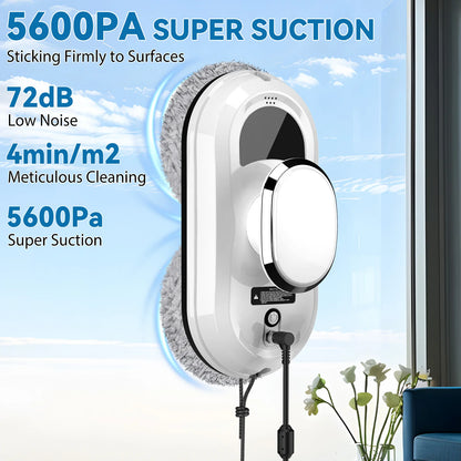 5600PA Automatic Window Cleaning Robot Smart Electric Glass Cleaner Robot Home Intelligent Auto Window Washer Cleaning Machine With Remote Control for Indoor Outdoor Window