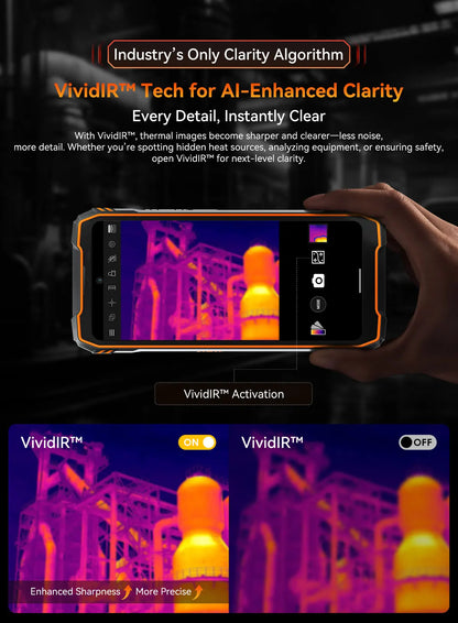 Blackview XPLORE 1 Pro 5G Thermal Imaging Rugged Phone with 6.78" 120Hz Main & 2.01" Secondary Display 20000mAh & 170LM Flashlight